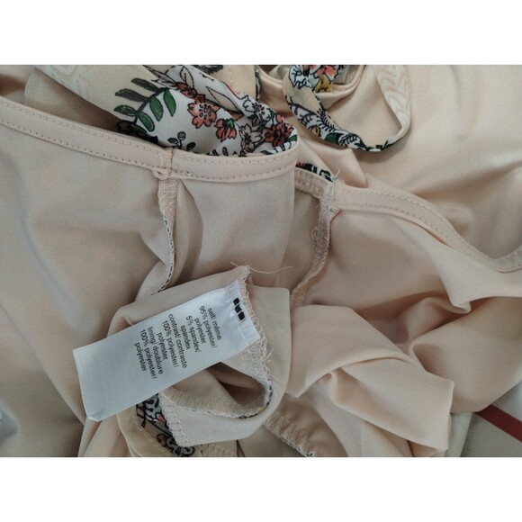 Maurice's Tank Women's XL Chiffon OverShirt Lace Up V-Neck Peach Green Twee - Picture 8 of 10